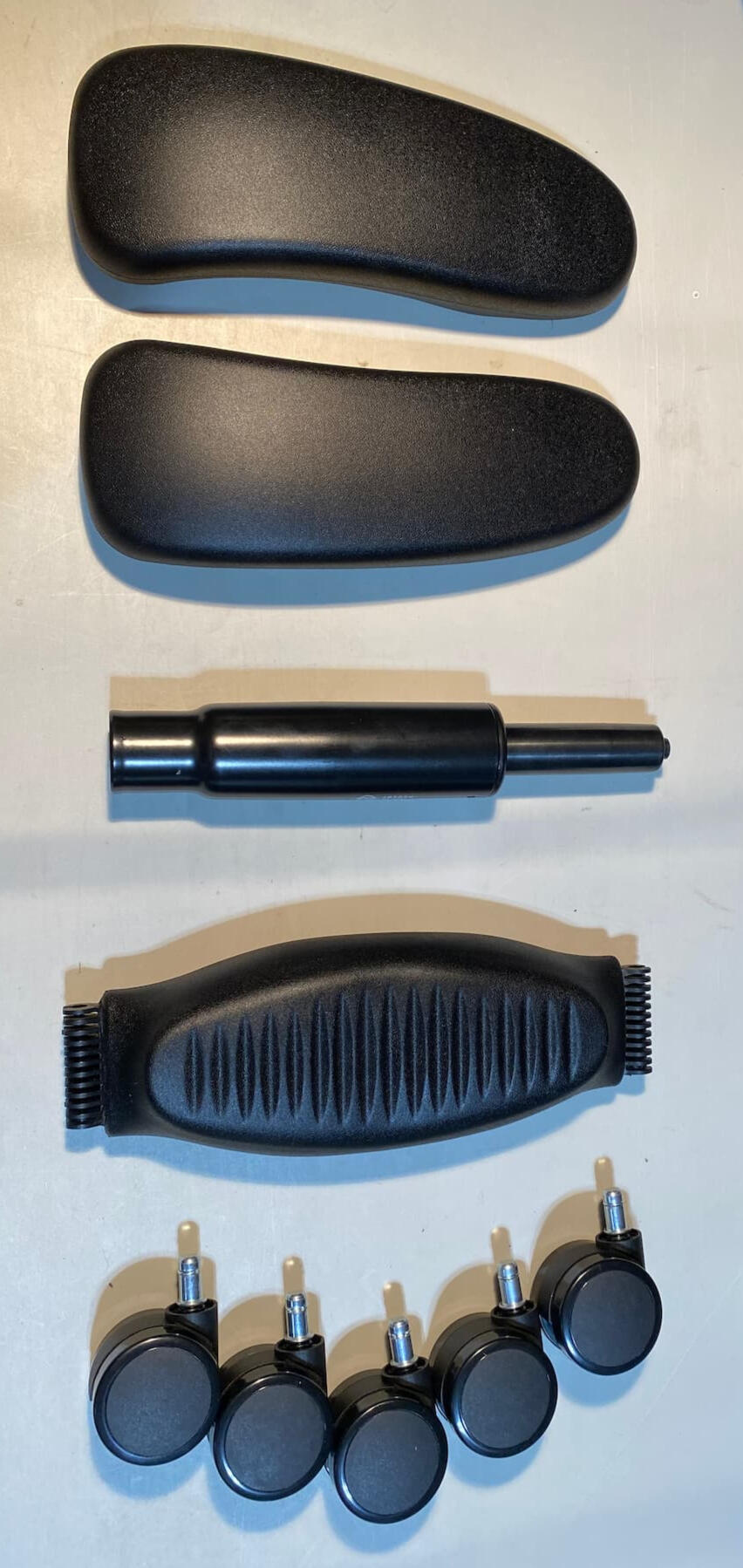 Office chair replacement arm pads, gas cylinders, lumbar supports, casters, and more